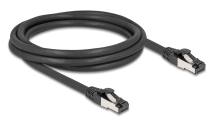 DELOCK καλώδιο δικτύου 80572, CAT 8.1 S/FTP, copper, 2000MHz, 2m, μαύρο