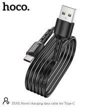 Καλώδιο σύνδεσης Hoco. DU01 Novel USB σε USB-C 3.0A για Φόρτιση και Μεταφορά Δεδομένων 1m Μαύρο