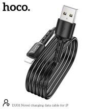Καλώδιο σύνδεσης Hoco. DU01 Novel USB σε Lightning 2.4A για Φόρτιση και Μεταφορά Δεδομένων Μαύρο 1m