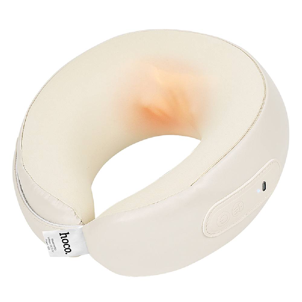 Μαξιλάρι Λαιμού Μασάζ Hoco HP53 360° 1200mAh Memory Foam με Λειτουργία Θέρμανσης εως 40°C