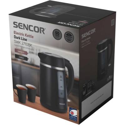 Βραστήρας Sencor SWK 2710BK Ηλεκτρικός 1.7L με Πιστοποίηση Ασφαλείας STRIX Μαύρος