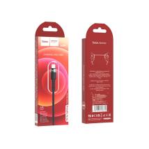 Καλώδιο Hoco SU99 USB σε Lightning Braided Μαύρο 1m