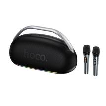 Φορητό Ηχείο Wireless Hoco HT2 Melody TWS BT 5.4 6000mAh 300W με USB MicroSD AUX RGB Φωτισμό και Δυο Ασύρματα Μικρόφωνα