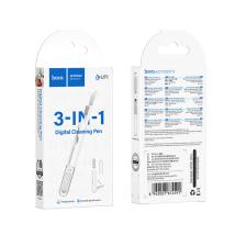 Στυλό Καθαρισμού Ηλεκτρονικών Συσκευών 3 σε 1 Hoco UT1 με Αναδιπλούμενη Βούρτσα Μεταλλική Άκρη και Σφουγγαράκι