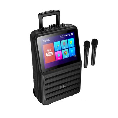 Φορητό Ηχείο Wireless Hoco DS70 Spacious v5.0 60W 7200mAh USB AUX TF Card με 2 Ασύρματα Μικρόφωνα Οθόνη Αφής 14.1" και Android 1