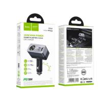 Φορτιστής Αυτοκινήτου Hoco Z65A 165W Smart High Power 2xUSB-C PD30W 1xUSB-A Θύρα Αναπτήρα και Περιστρεφόμενη Κεφαλή