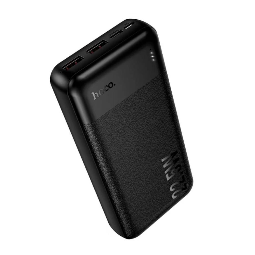 Power Bank Hoco J159A Essence 20000mAh 2xUSB-A 22.5W 1xUSB-C PD20W 1xMicroUSB 18W Digital LED Ένδειξη Μπαταρίας Μαύρο