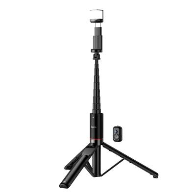 Selfie Stick Hoco K34 Spring και Τρίποδο για Συσκευές 4.5"- 7" Επεκτεινόμενo εως 1.36m με Τηλεχειριστήριο και Φωτισμό