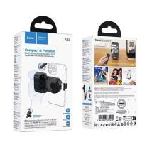 Λαβή/Βάση Στήριξης Κινητού Hoco K33 με Bluetooth Χειριστήριο Περιστροφή 360° Ιδανικό για Καταγραφή Βίντεο και Φωτογραφιών Συμβατ
