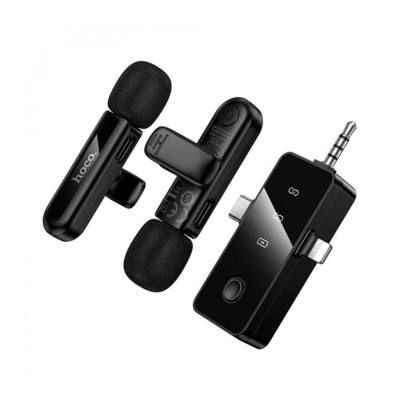 Σετ Μικρόφωνα Πέτου Ασύρματα Hoco L20C Fair Lavalier USB-C AUX Lightning 2.4Ghz Εμβέλεια 15m Digital Noise Cancellation ENC εως 