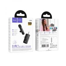 Μικρόφωνο Πέτου Ασύρματο Hoco L20B Fair Lavalier USB-C AUX Lightning 2.4Ghz Εμβέλεια 15m Digital Noise Cancellation ENC εως και 
