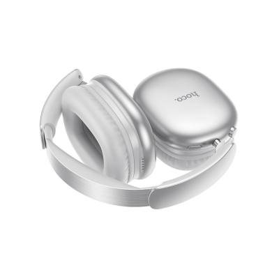 Wireless Hands Free Hoco W73 Graceful HiFi Audio v6.0 400mAh 45 Ώρες Ομιλίας AUX USB-C Ασημί