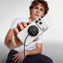 Ασύρματος Φορτιστής Hoco CW63 Pro 25W Qi2.2 Ultra-thin Aluminum Alloy για Κινητά και Ακουστικά με Braided Καλώδιο 1.2m Μαύρος