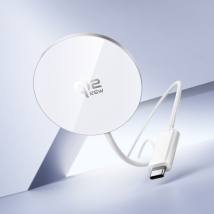 Ασύρματος Φορτιστής Hoco CW63 Pro 25W Qi2.2 Ultra-thin Aluminum Alloy για Κινητά και Ακουστικά με Braided Καλώδιο 1.2m Λευκός