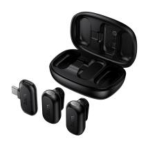 Σετ 2 Μικρόφωνα Πέτου Lavalier Ασύρματα Hoco L26 USB-C με AI Smart Μείωση Θορύβου 400mAh 6hrs Χρήσης Μαύρα