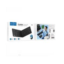 Ασύρματο Mini Πληκτρολόγιο Hoco DI81 Αναδιπλούμενο 67 Πλήκτρων Bluetooth v5.0 150mAh 40 Ώρες Χρήσης Μαύρο