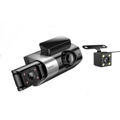Καταγραφική Κάμερα Αυτοκινήτου Hoco DI64 Triumph 1080p Ultra Wide Γωνία Λήψης 170° 4" Οθόνη με Ταυτόχρονη Καταγραφή απο 3 Κάμερε