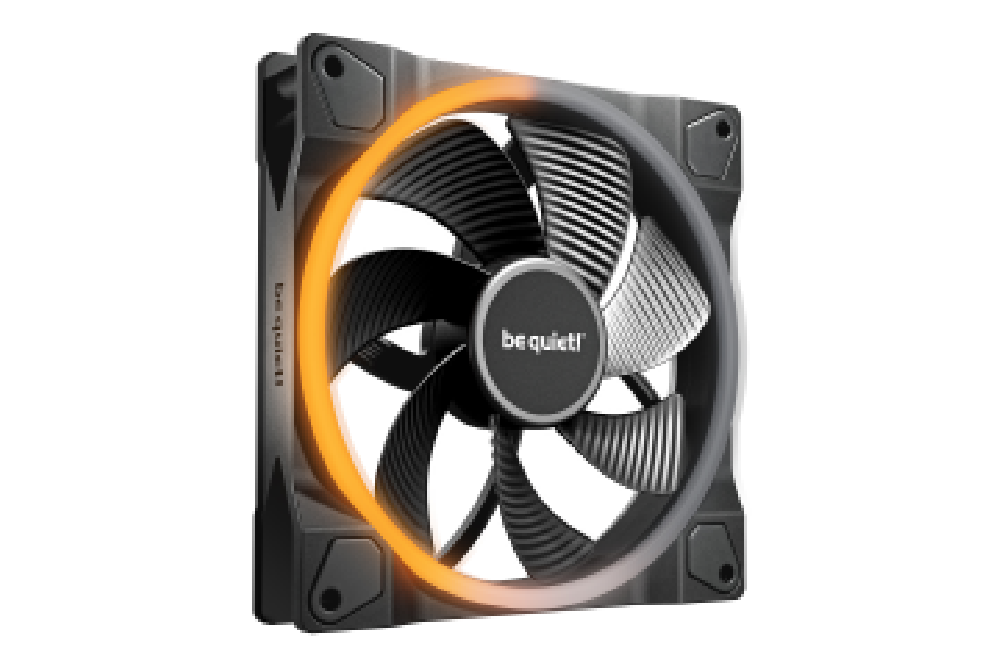 BEQUIET FAN LIGHT WINGS 140MM PWM REVERSE BL134, 1300RPM, 51.4CFM/87.3M3/H, 25.5 dB, Lifespan 60000h, BLACK, 3YW.