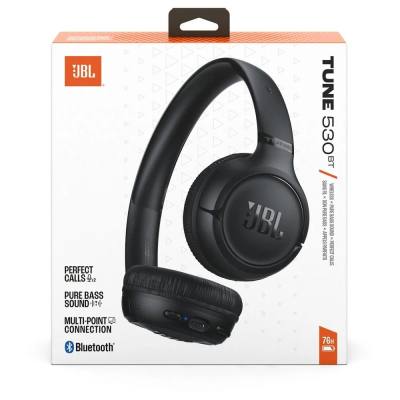 Bluetooth Stereo Ακουστικά JBL Tune 530BT On-ear με Pure Bass 2-Mic BT6.0 και έως 76h Playtime Black