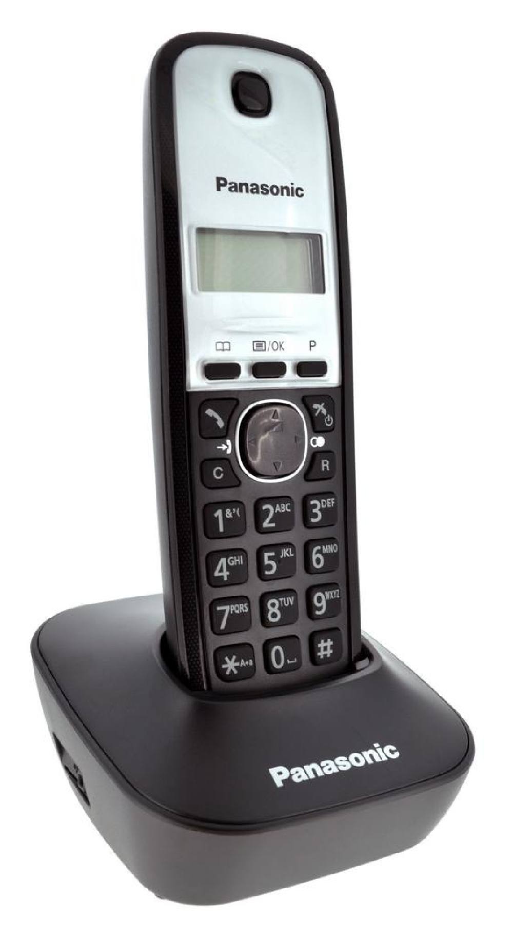 Refurbished (Εκθεσιακό) Ασύρματο Ψηφιακό Τηλέφωνο Panasonic KX-TG1611GRG Μαύρο-Ασημί