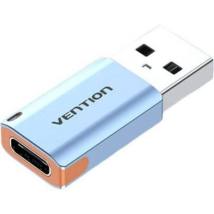 VENTION USB 3.1 Type-A Male to USB-C Female Adapter with Lanyard Gray Aluminum Alloy Type (CUAH0) (VENCUAH0)