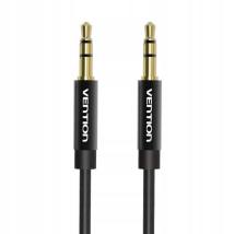 VENTION Fabric Braided 3.5mm Male to Male Audio Cable 0.5M Black Metal Type (BAGBD) (VENBAGBD)