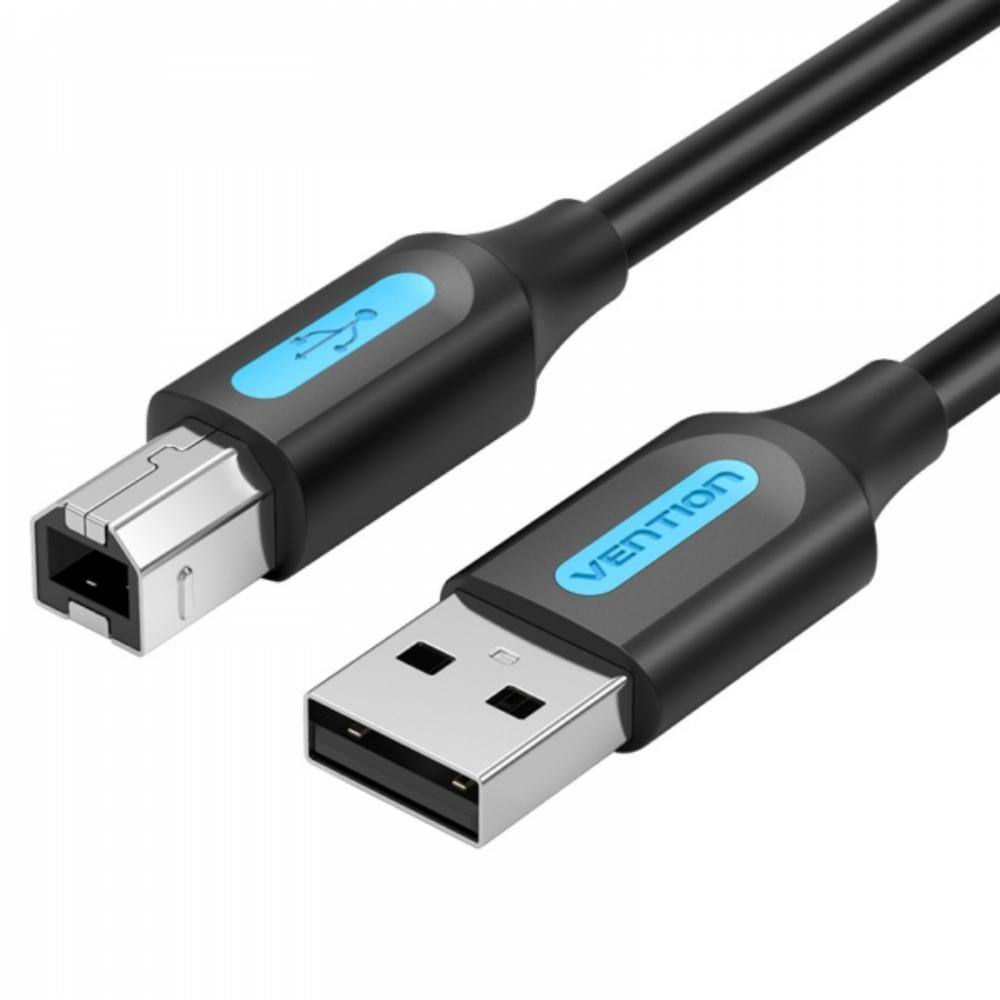 VENTION USB 2.0 A Male to B Male Cable 2M Black PVC Type (COQBH) (VENCOQBH)