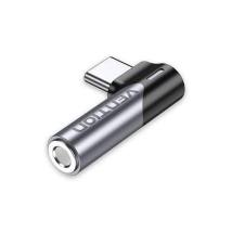VENTION USB-C Male to 3.5mm Female Audio Adapter Gray Aluminum Alloy Type (BGWH0) (VENBGWH0)