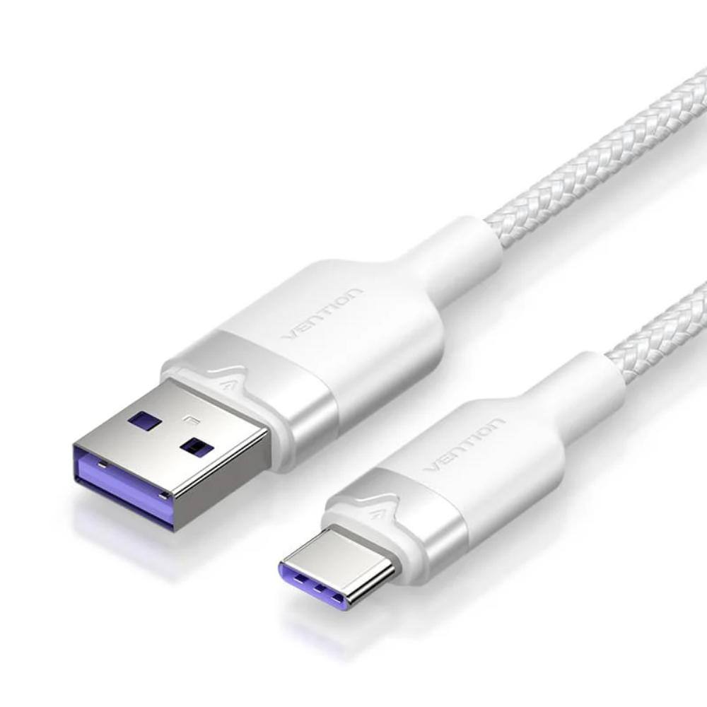 VENTION USB 2.0 A Male to C Male 6A Cable 1M White Flexible PVC Type (CWBWF) (VENCWBWF)