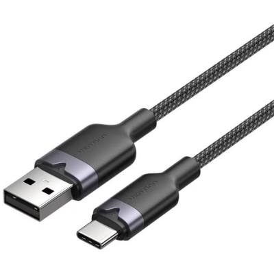 VENTION USB 2.0 A Male to C Male 6A Cable 1M Black Aluminum Alloy Type (CTOBF) (VENCTOBF)