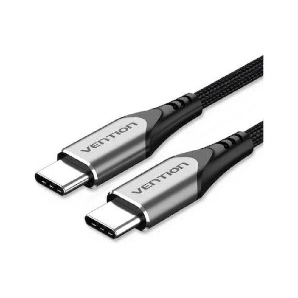 VENTION USB 2.0 C Male to C Male 5A Cable 2M Black Flexible PVC Type (TRWBH) (VENTRWBH)