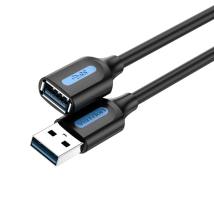 VENTION USB 3.0 A Male to A Female Extension Cable  0.5M black PVC Type (CBHBD) (VENCBHBD)