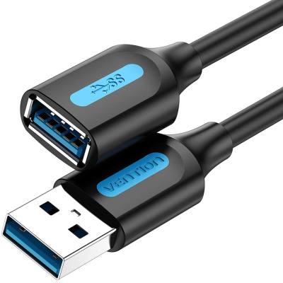 VENTION USB 3.0 A Male to A Female Extension Cable 1.5M black PVC Type (CBHBG) (VENCBHBG)