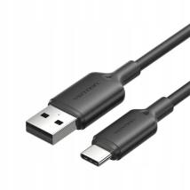 VENTION USB 2.0 A Male to C Male 3A Cable 2M Black PVC Type (CTQBH) (VENCTQBH)