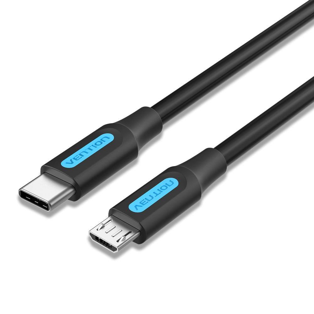 VENTION USB 2.0 C Male to Micro-B Male 2A Cable 1M Black (COVBF) (VENCOVBF)