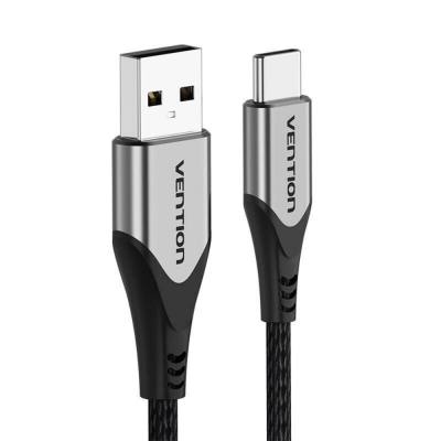 VENTION Cotton Braided USB 2.0 A Male to C Male 3A Cable 0.25M Gray Aluminum Alloy Type (CODHC) (VENCODHC)