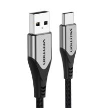 VENTION Cotton Braided USB 2.0 A Male to C Male 3A Cable 0.25M Gray Aluminum Alloy Type (CODHC) (VENCODHC)