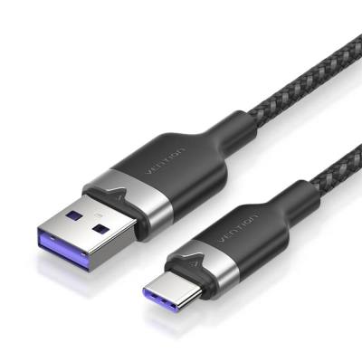 VENTION USB 2.0 A Male to C Male 6A Cable 1M Black Flexible PVC Type (CWBBF) (VENCWBBF)