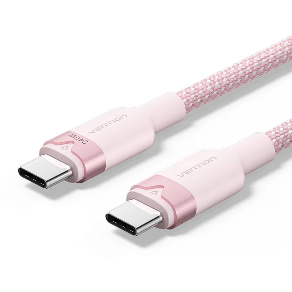 VENTION USB 2.0 C Male to C Male 5A Cable 2M Pink Flexible PVC Type (TRWPH) (VENTRWPH)