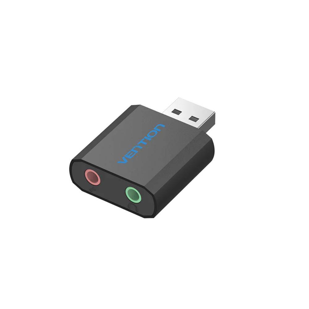 VENTION USB External Sound Card Black Metal Type (VAB-S17-B) (VENVAB-S17-B)