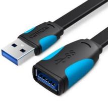 VENTION Flat USB3.0 Extension Cable 1.5M Black (VAS-A13-B150) (VENVAS-A13-B150)