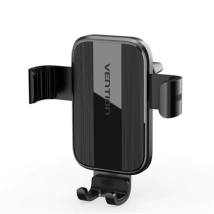 VENTION Auto-Clamping Car Phone Mount With Duckbill Clip Black Square Fashion Type (KCTB0) (VENKCTB0)