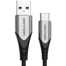 VENTION Cotton Braided USB 2.0 A Male to C Male 3A Cable 3M Gray Aluminum Alloy Type (CODHI) (VENCODHI)