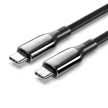 VENTION Nylon Braided USB 2.0 C Male to C Male 5A Cable 1.2M Black Zinc Alloy Type (CTYBAV) (VENCTYBAV)
