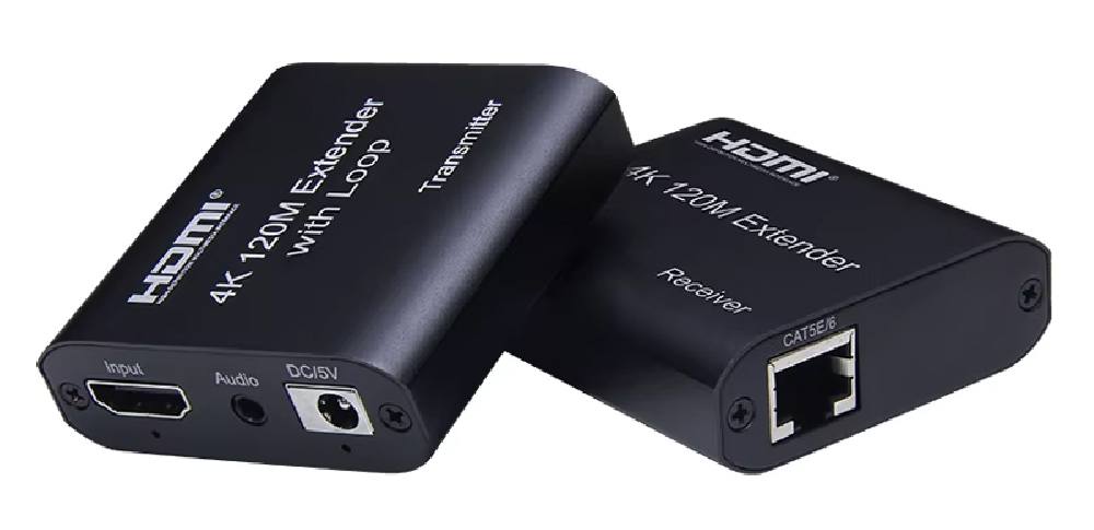 POWERTECH HDMI video extender CAB-H195 μέσω καλωδίου RJ45, 4K/30Hz, με loop, έως 120m