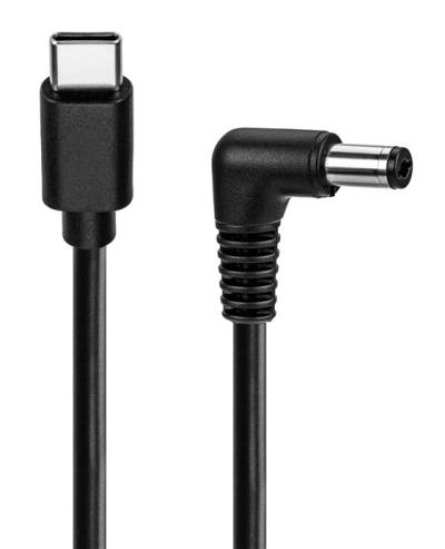 POWERTECH καλώδιο τροφοδοσίας USB-C σε DC CAB-UC097, 5.5x2.5mm, 1.5m, μαύρο