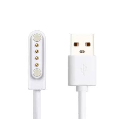 Φορτιστής 4 pin για Hoco Y101 Smartwatch Απόσταση Μαγνητών: 18mm Απόσταση Pin: 8mm Λευκός