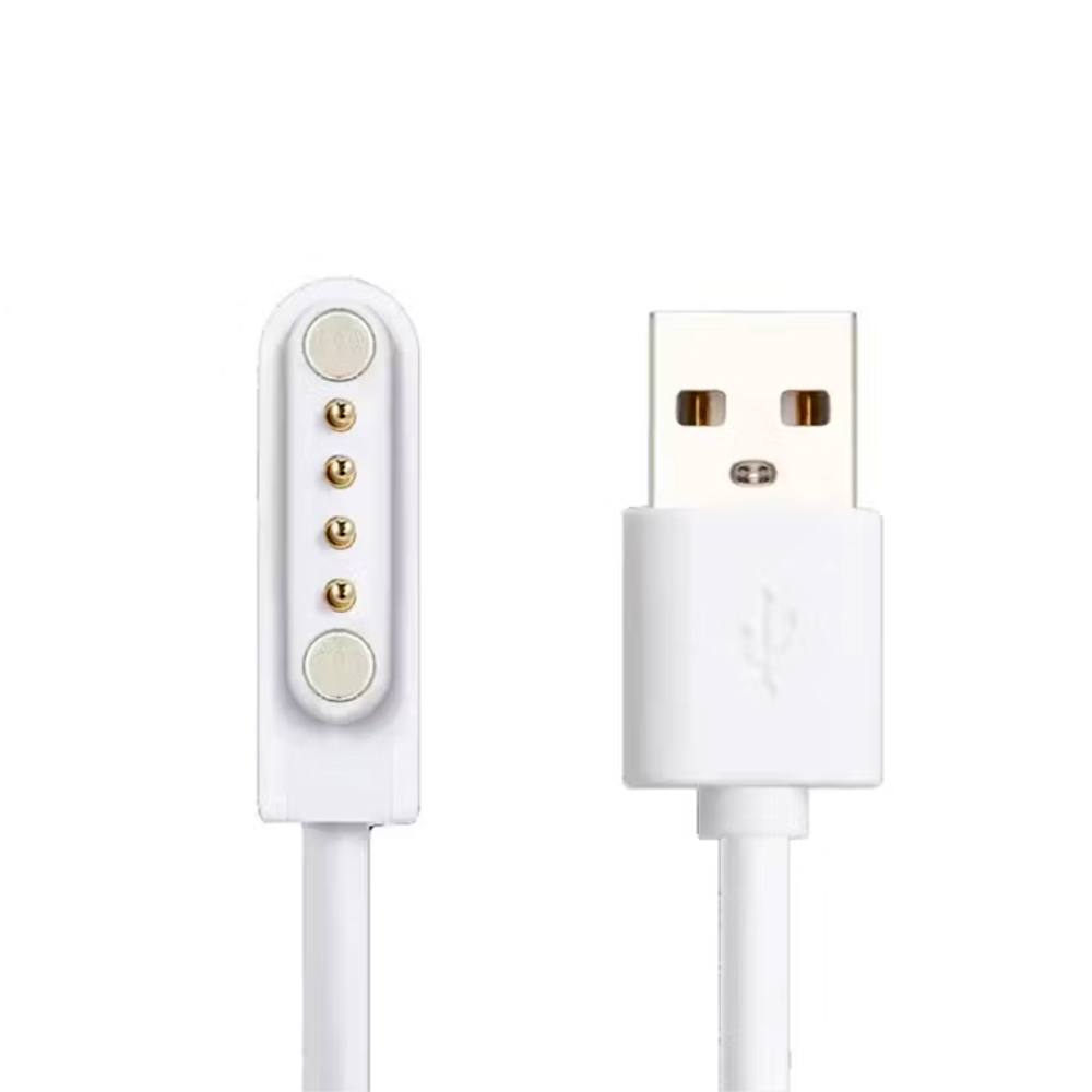 Φορτιστής 4 pin για Hoco Y101 Smartwatch Απόσταση Μαγνητών: 18mm Απόσταση Pin: 8mm Λευκός