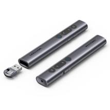 VENTION Wireless PowerPoint Presentation Clicker with Red Laser Pointer – Gray (KQIH0) (VENKQIH0)