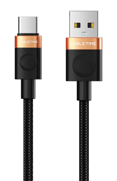 CABLETIME καλώδιο USB-C σε USB CT-AMCM2A, 2A, 480Mbps, 1m, μαύρο